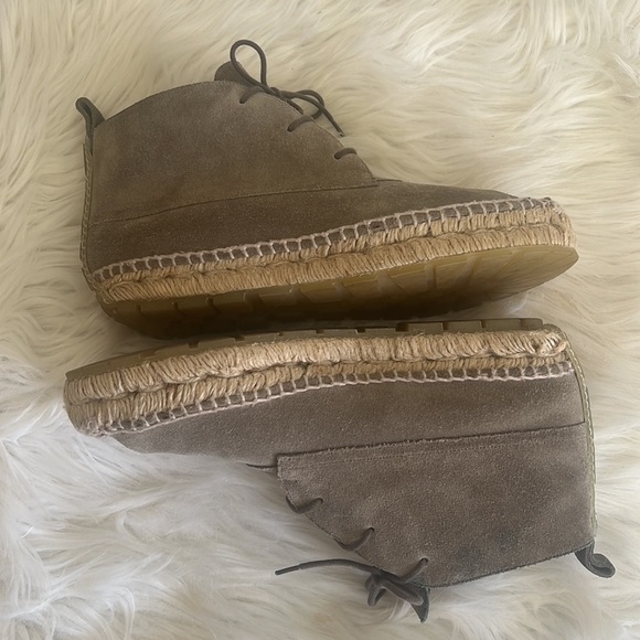Balenciaga Grey Suede Espadrille Lace Up Ankle Boots Sz-36 - Picture 6 of 14